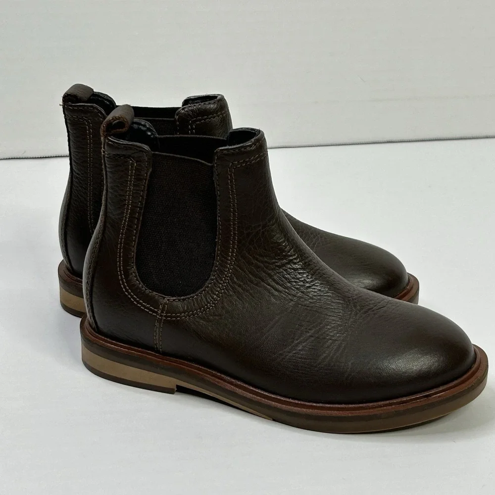 Zara Ankle Boots Little Kids EU 28 / US 11 Dark Brown Pebbled Pull On